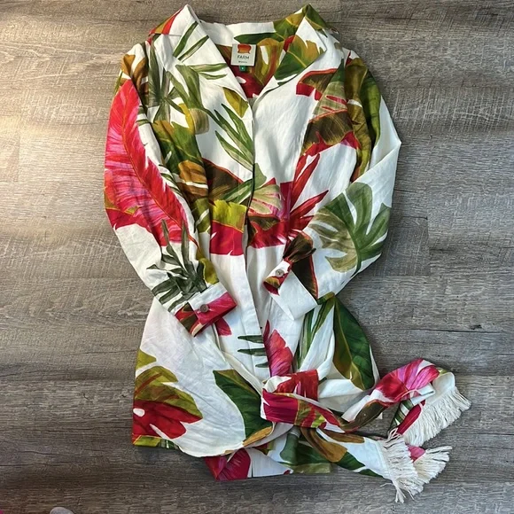 Farm Rio Spring Forest Mini Dress Spring Forest Size Small - Picture 1 of 8